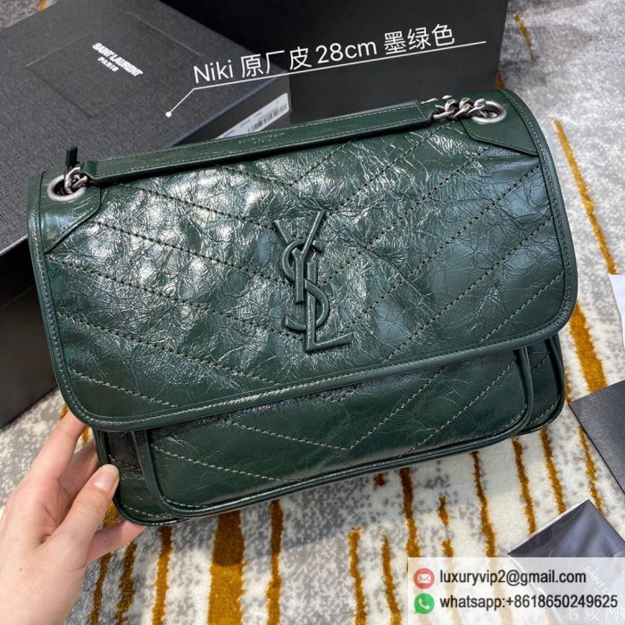 YSL NIKI Medium 498894 GREEN Shoulder Bags