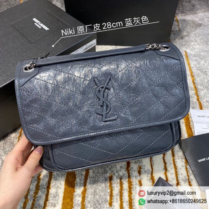 YSL NIKI Medium 498894 Gray Shoulder Bags