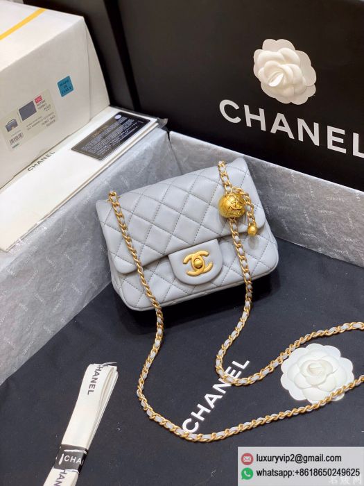 CC 2020 CF Gold Chain AS1786 Gray Shoulder Bags