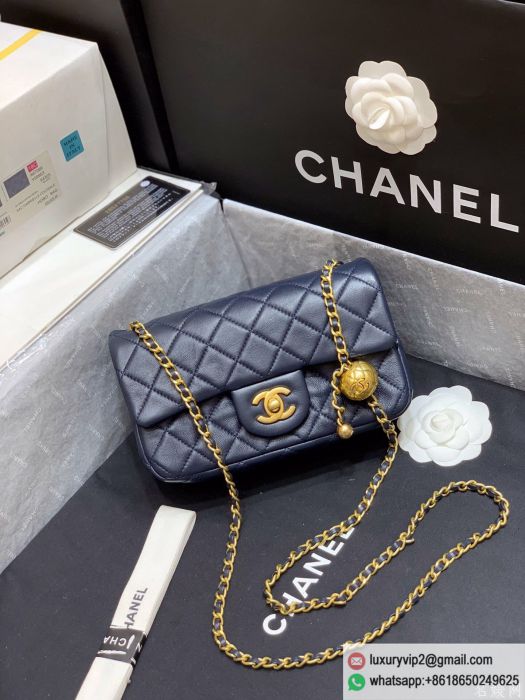 CC 2020 CF Mini Gold Chain AS1787 Blue Shoulder Bags