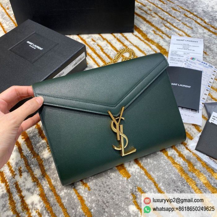 YSL CASSANDRA flap Chain 582334 GREEN Shoulder Bags