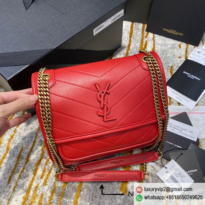 YSL NIKI Small Crossbody 533037 Red Shoulder Bags