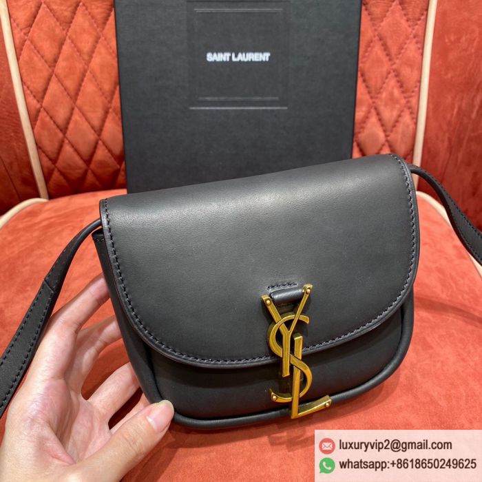 YSL 2020 Kaia Mini saddle 623079 Black Shoulder Bags