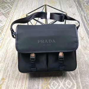 PRADA men's diagonal bag