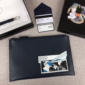 2018 latest comic impression series PRADA limited edition men's Handbag