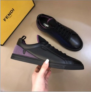 FENDI little monster series cowhide FD men's casual sneakers