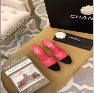 Chanel Slingback Classic Series Ladies Red High Heels