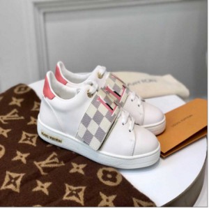 Big brand LV leather lining ladies sneakers