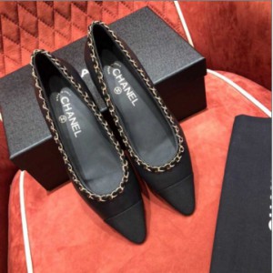 Chanel mixed leather outsole women flat Shoes