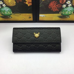 Gucci Signature cat head long Wallet