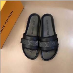 LV men's black slippers