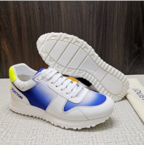 LV new RUN AWAY men's colorful blue sneakers