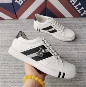 Bally big logo classic webbing style men's sneakers