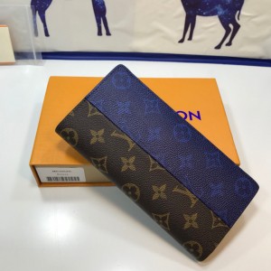 LV long men's suit clip Wallet