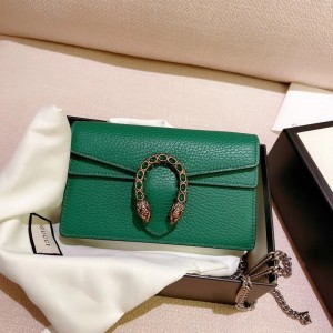 Gucci women's mini Bacchus green chain shoulder strap purse small hand bag