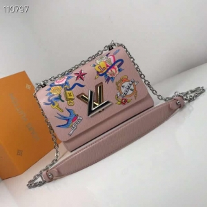 LV ladies diagonal chain bag