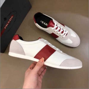 PRADA top leather men's sneakers