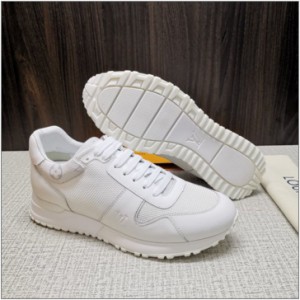 LV new RUN AWAY white men's sneakers