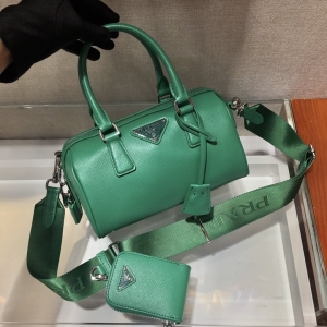 PRADA lady Boston PRADA hyper leaves triple pillow bag