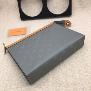 Louis Vuitton yellow gray Monogram Eclipse canvas men's bag