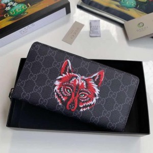 Top Gucci Men's Long Zip Wallet