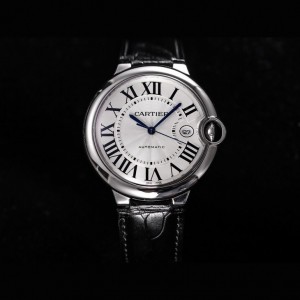 V9 Cartier Platinum Blue Balloon Automatic Mechanical Movement Men's watch