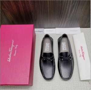 Ferragamo GANCINI Driving Moccasin Men's Shoes