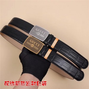 Gucci pure steel buckle head vacuum plating men's belt