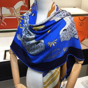 Hermes Scarf Hermes 'Modern Leopard' Cashmere Silk Scarf