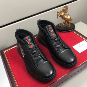 High-top PRADA new men's fashion casual high-top PRADA Shoes