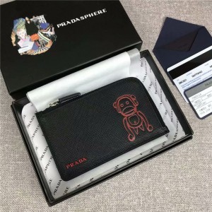 PRADA men's short card holder