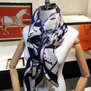 Hermes Scarf Hermes 'Stirrup Race' Cashmere Silk Scarf