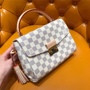 N41581LV White Checkerboard Shoulder bag